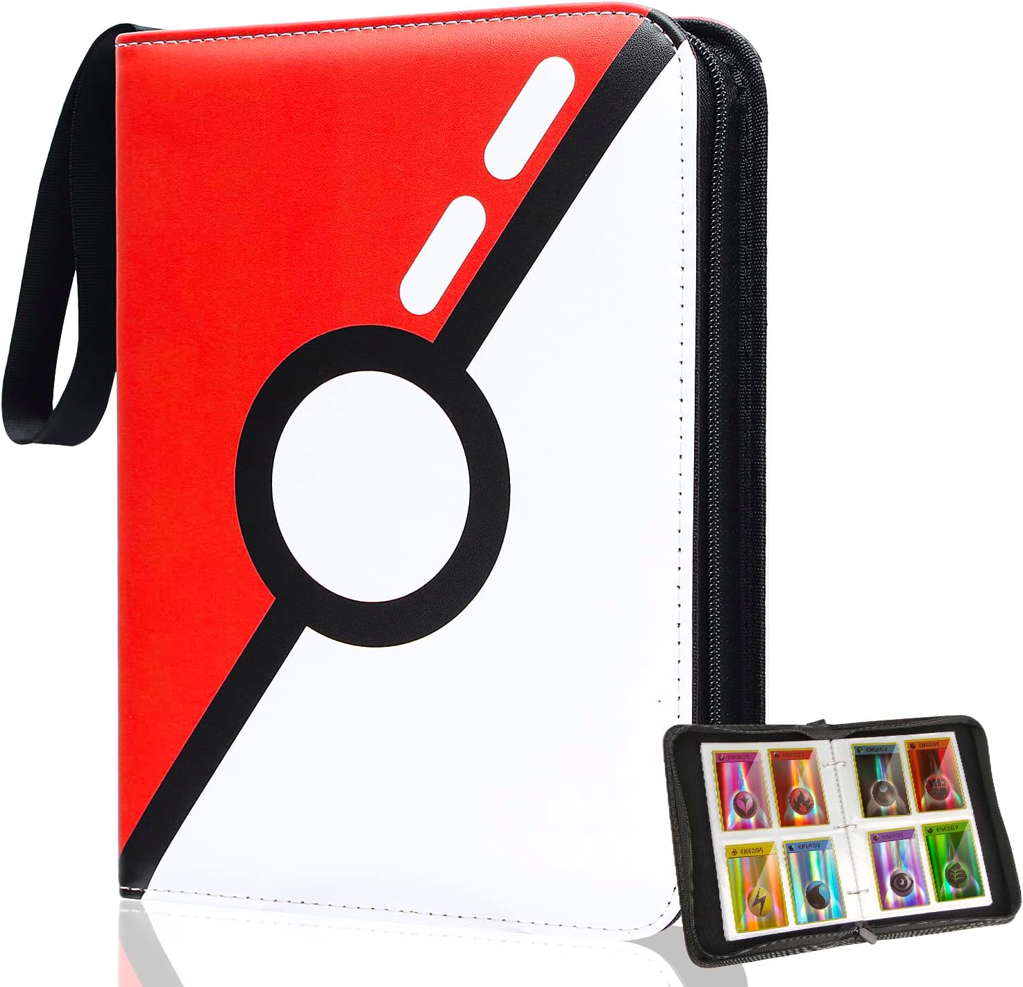 JoyHood Card Binder for TCG Cards, Trading Card Holder with Sleeves, Game Collection Card Album Fits PTCG, Sports Card, Holds 400 cards, Gifts for Boys/Girls (Silver Ball) - Image 2